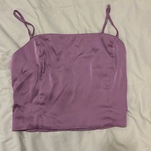 Aritzia Sunday Best satin crop top